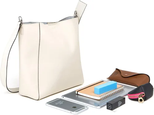 Vista 6 de Jessie & Jane - Bolso bandolera de piel auténtica para mujer, color blanco