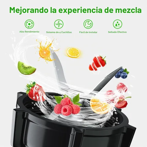 Vista 4 de Piezas de repuesto para cuchilla de licuadora Oster compatibles con licuadora Oster con tapa base de tarro de plástico ABS y 2 juntas de sello