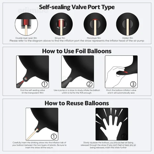 Vista 7 de Globo de aluminio gigante de 40 pulgadas con 2 globos de aluminio para decoración de segundo cumpleaños