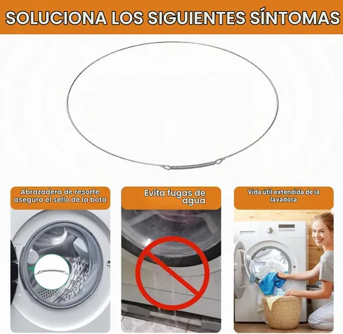 Vista 4 de 2W20017E - Abrazadera de resorte para puerta de panel frontal para LG Electronics Kenmore Lavadora Arranque Anillo de retención para robo