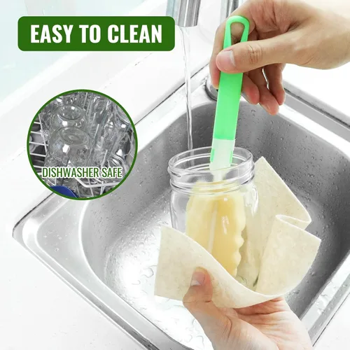 Vista 8 de Tarros Mason de 12 onzas con tapas, paquete de 20 frascos transparentes para almacenamiento de alimentos Transparente-12oz-20