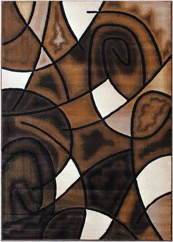 Vista 14 de Masada Rugs, Alfombra moderna y contemporánea, azul, gris y negro (2 pies x 3 pies)