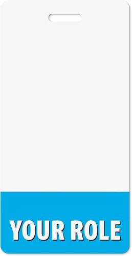 Vista 26 de Personalizado Badge Buddy – en color rosa bebé – vertical – tarjeta de respaldo de doble cara – duradera y resistente al agua ideal para profesores