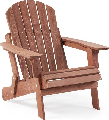 Vista 12 de Silla Adirondack en miniatura de madera maciza Hemlock, tumbona compacta para patio al aire libre, resistente a la intemperie, asiento de hoguera