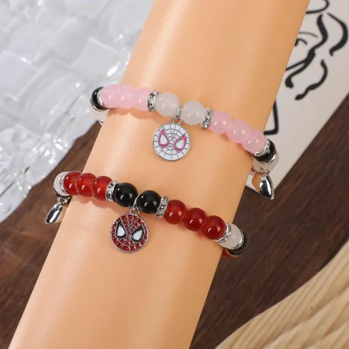 Vista 3 de SacXand Matching Bracelets for Couples Kitty Friendship braclets for best friends bf and gf Halloween Christmas Jewelry Gifts for Women Men Girls