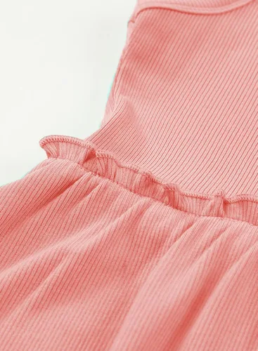 Vista 9 de blibean Vestido de verano sin mangas para niñas, trajes cómodos talla 4-13 años