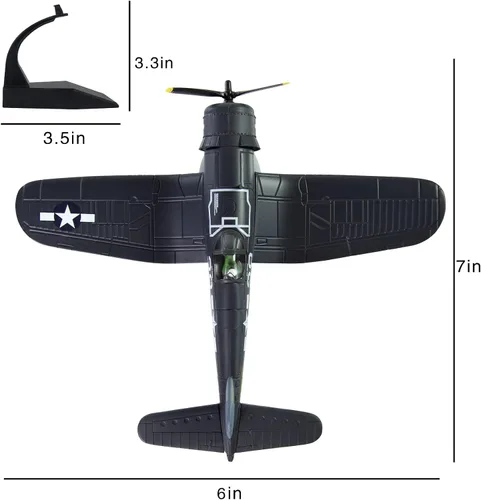 Vista 6 de HANGHANG Modelo militar de combate 1/72 F4U-1 modelo de avión fundido a troquel para colección o regalo
