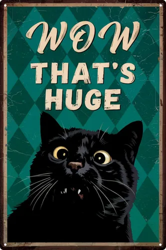 Vista 10 de Cartel divertido de gato negro en metal para decoración de baño, letreros de lata para baño, letreros de pared, decoración divertida para inodoro