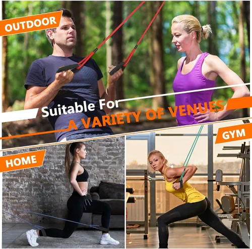 Vista 5 de Skylety 4 bandas de resistencia de béisbol para jóvenes y adultos, bandas de béisbol para entrenamiento de softbol, entrenamiento de lanzador, 4