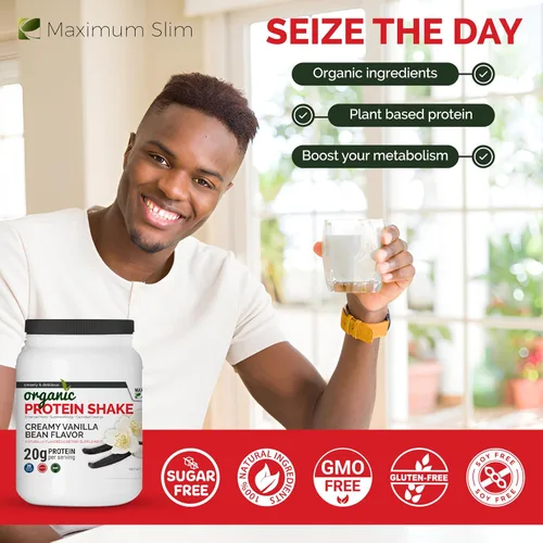 Vista 9 de Maximum Slim Batido de proteínas orgánico - Sabor cremoso de vainilla