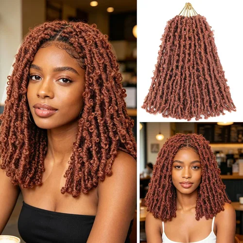 Vista 14 de Superlight Butterfly Locs - Cabello de ganchillo de 12 pulgadas, 6 paquetes