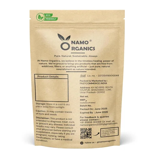 Vista 2 de Namo Organics - Gond Katira Pure Organic - 250 Gm Propiedades de enfriamiento Goma de mascar comestible 100% natural superalimento