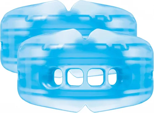 Vista 8 de Shock Doctor Braces - Protector bucal para deportes, protector bucal superior e inferior para lacrosse, hockey, béisbol, fútbol Azul