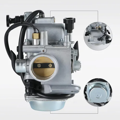 Vista 6 de Carburador FourTrax 300 para Honda TRX300 TRX350 Carb, Rancher 350, Foreman 400 450 con filtro de aire y aceite, cepillo de limpieza