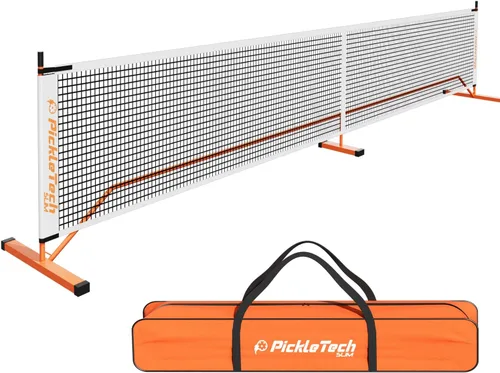 Vista 13 de PICKLETECH 4.0 Slim Version Portable Pickleball Nets Outdoor Game 22 FT Pickleball Net-USAPA Regulation Size-Pickle Ball Net System with Carrying
