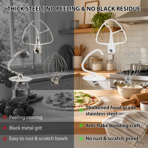 Vista 6 de KitchenAid - Juego de 3 accesorios para batidora de pie inclinable