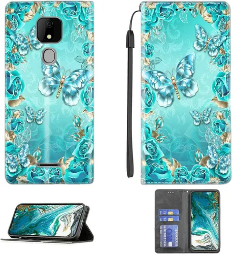 Vista 424 de jioeuinly ATT Motivate 2 - Funda compatible con ATT Motivate 2, funda con soporte abatible y cierre magnético DJS