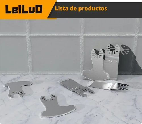 Vista 7 de LEILUO Juego de 100 hojas para múltiples herramientas, con hojas de corte para sierra oscilante para madera, universales, bolsa de almacenamiento