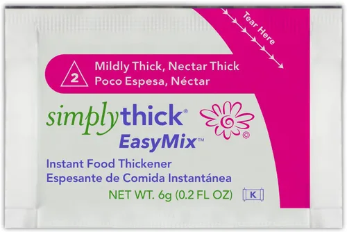 Vista 2 de SimplyThick EasyMix 200 unidades de paquetes individuales de 0.21 oz Espesante de gel para aquellos con disfagia y trastornos de deglución