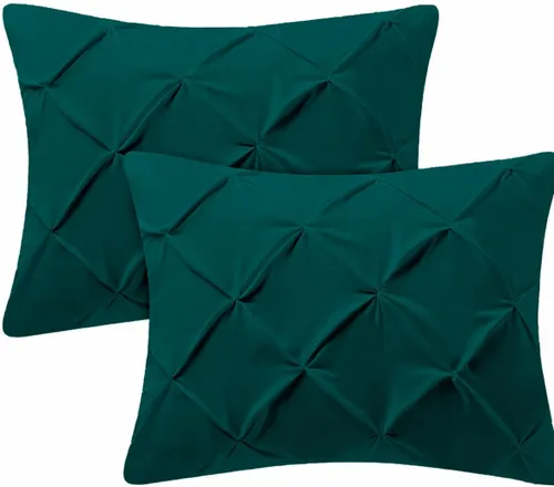 Vista 19 de Kotton Culture Juego de 2 fundas de almohada plisadas de 24 x 24 pulgadas, fundas de almohada decorativas, 100% algodón egipcio de 600 hilos, aptas