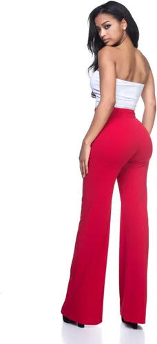 Vista 4 de Cemi - Pantalones de vestir de tiro alto para mujer