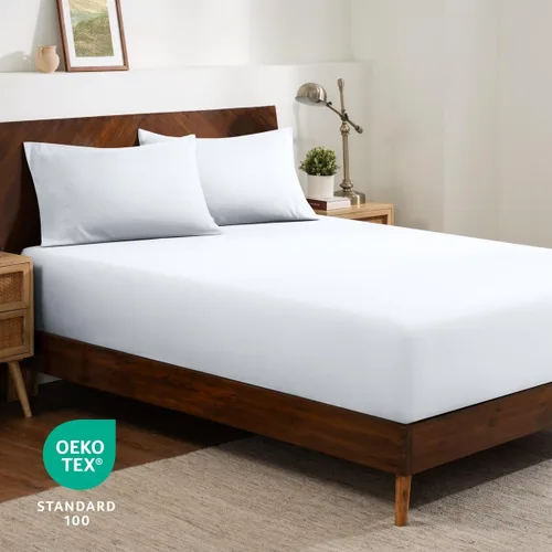 Vista 5 de Bare Home Juego de Sábana Bajera + Fundas de Almohada - Microfibra Ultra-Suave de Lujo 1800 - Doble Cepillado - Bolsillos Profundos - Ajuste Fácil