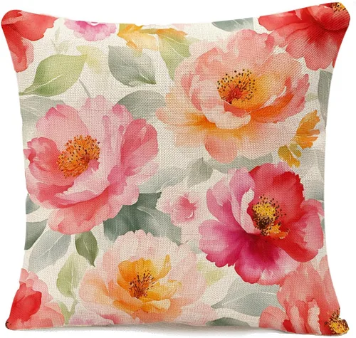 Vista 12 de IBILIU Fundas de almohada de conos de pino de 18 x 18 pulgadas, de algodón y lino, fundas de cojín decorativas para sofá, dormitorio
