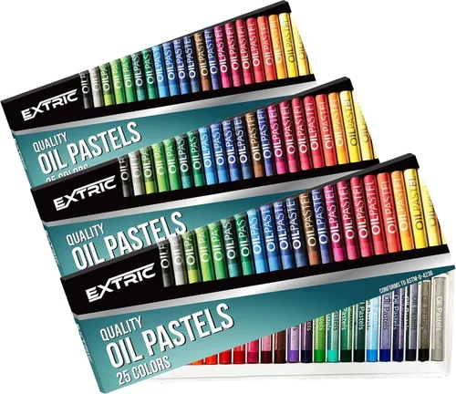 Vista 11 de EXTRIC Soft Pastels 25 Colors, Kids and Artists Oil Crayons