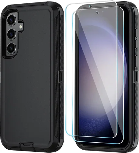Vista 15 de ONOLA Funda para teléfono Samsung Galaxy S24 FE con protector de pantalla HD, funda para teléfono de servicio pesado resistente a golpes y caídas