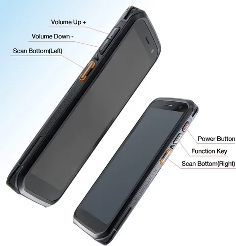 Vista 7 de Android 11 escáner de código de barras portátil portátil, escáner PDA de 5.5 pulgadas, con captura de datos de código de barras 1D 2D Honeywell