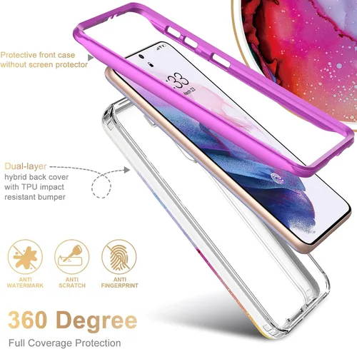 Vista 3 de ESDOT - Funda protectora para celular Samsung Galaxy S21 Plus, de grado militar, resiste caídas de 21 pies (probado), con diseños modernos
