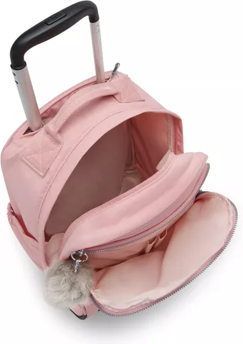 Vista 3 de Kipling Mochila grande con ruedas Gaze para mujer, duradera, con correas de hombro ajustables, bolsa de nailon para libros