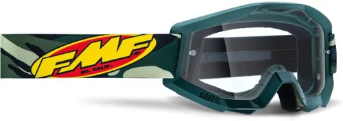 Vista 7 de Gafas 100% FMF POWERCORE Gris asalto - Lente transparente