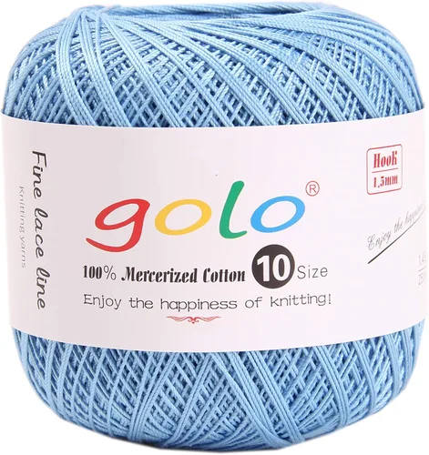 Vista 13 de Golo - 3 bolas de hilo de ganchillo tamaño 10, hilo de crochet para tejer a mano 102