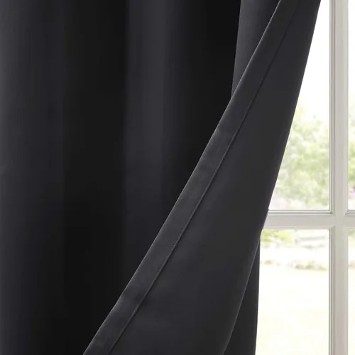 Vista 4 de Comfort Spaces Par de paneles de cortinas opacas con ojales en la parte superior, reducción de ruido, aislamiento térmico de eficiencia energética