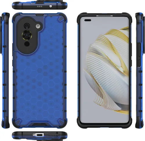 Vista 176 de Pzwoxukhov Funda compatible con Huawei Nova 3i, compatible con Huawei P Smart+ 2018 Honeycomb Anti-Drop Shock-Absorbing Case Negro