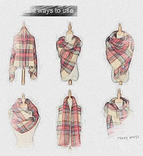 Vista 4 de Bufanda de invierno de moda para mujer, chales pashmina, bufanda, estilo vangita