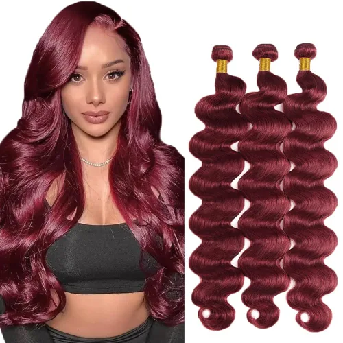 Vista 63 de P1B/99J - Paquetes de cabello humano ondulado de 12 pulgadas P1B/99J Negro Mezclado Con Borgoña BD