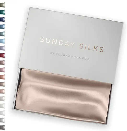Vista 10 de FUNDA DE ALMOHADA DE SEDA DE MORERA 100% SUNDAYSILKS™, Fundas de almohada de seda para cabello y piel, Superior a la funda de almohada de satén