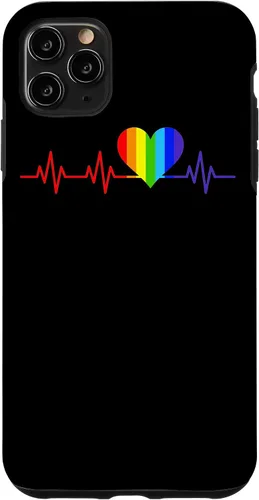 Vista 13 de Gay EKG Pulse Heartbeat Pride Flag y Queer LGBTQ Rainbow Case para iPhone 17