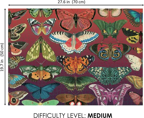 Vista 3 de Western Wild Rompecabezas (mariposas) - Rompecabezas de 1000 piezas - No AI Art Ever - Rompecabezas para adultos - Rompecabezas de animales