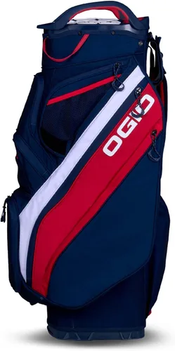 Vista 4 de OGIO Golf Silencer Cart Bag Rojo/Blanco/Azul