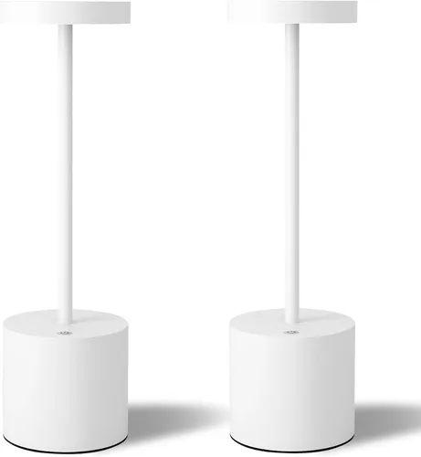 Vista 10 de TBBGA Lámpara de mesa LED inalámbrica, lámpara recargable con atenuación continua de 3 colores, lámpara de batería, luz nocturna portátil de metal