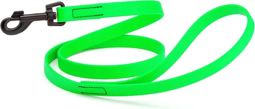 Vista 10 de Dogline Biothane - Correa impermeable para perro, tejido de nailon con revestimiento fuerte, con herrajes negros, a prueba de olores, fácil