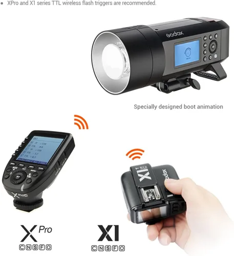 Vista 7 de Godox AD400Pro Witstro - Flash para exteriores todo en uno