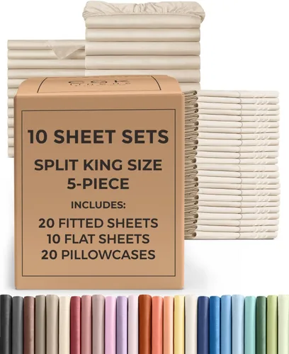 Vista 58 de Pack of 2, Twin Size 3 Piece Sheet Set - Breathable & Cooling - White
