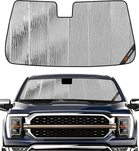 Vista 9 de Parasol para Parabrisas Pigenius para Nissan Frontier 2022-2025 - Protección para Ventana Delantera Gris