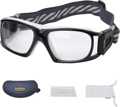 Vista 9 de SooGree Gafas deportivas para baloncesto, fútbol, fútbol, gafas protectoras de seguridad, gafas de raquetbol para adultos, lentes reemplazables