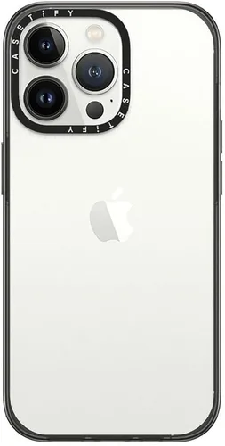 Vista 11 de CASETiFY Funda compacta para iPhone 13 [2 veces probada contra caídas de grado militar / protección contra caídas de 4 pies] - Negro transparente