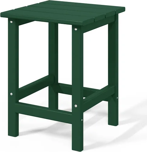 Vista 19 de WestinTrends Ashore - Mesa auxiliar Adirondack moderna para patio al aire libre, color arena
